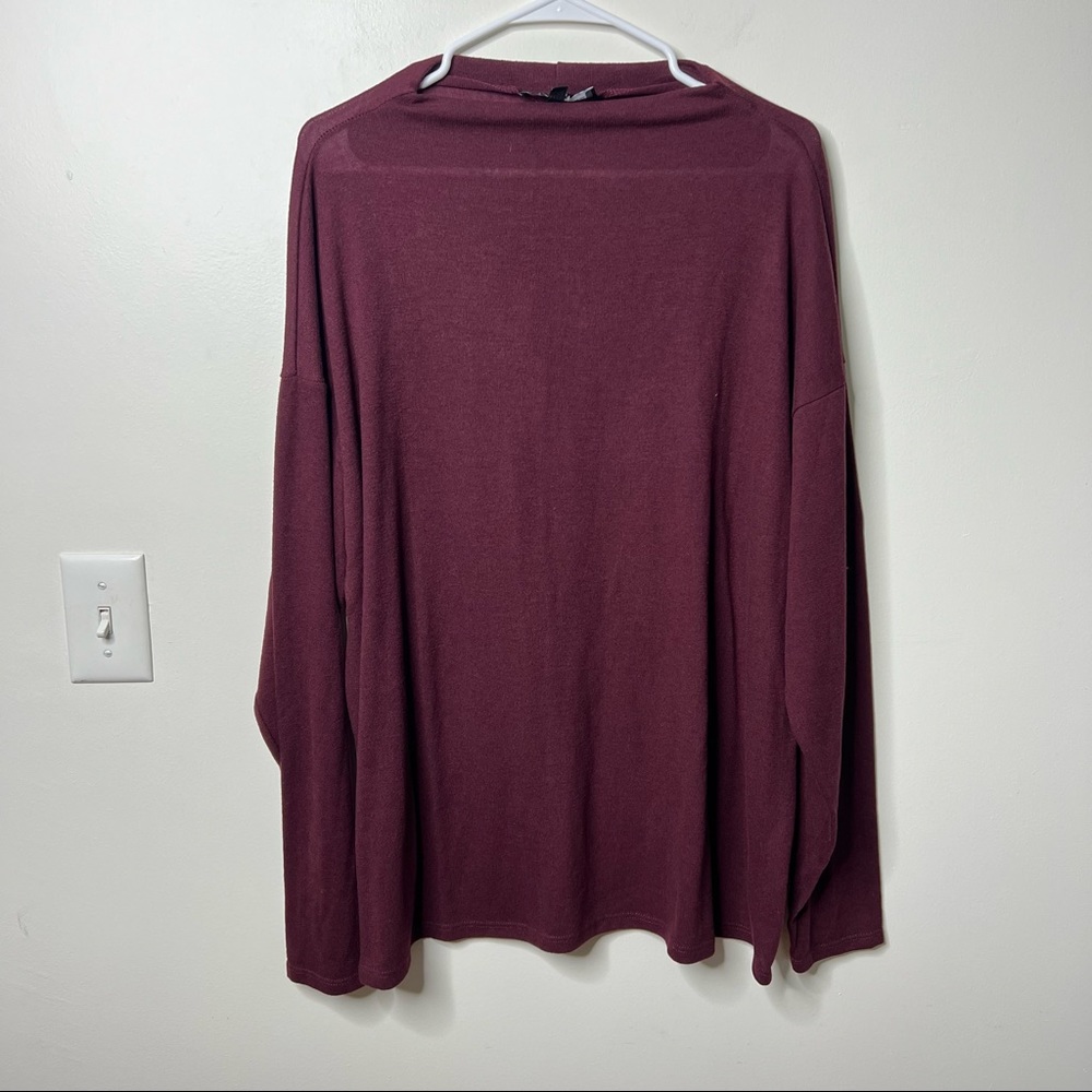 Eloquii boat neck lightweight long sleeve pullover